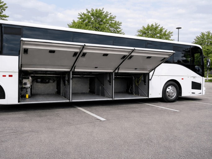 charter bus side view