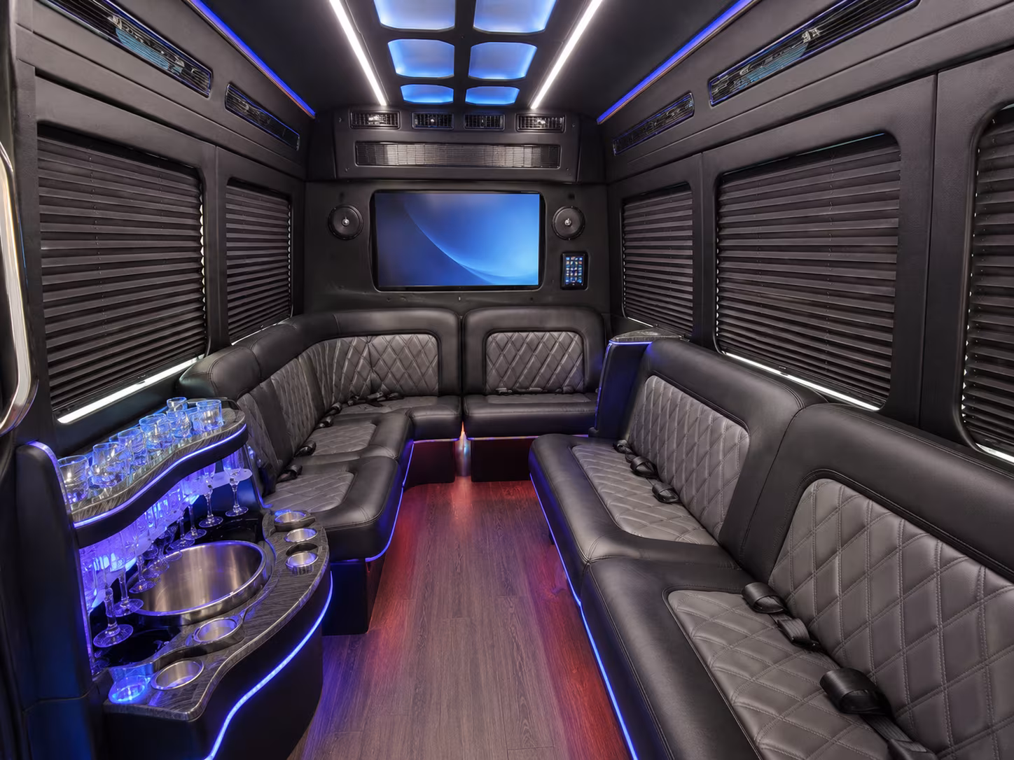 thousand oaks party bus interior